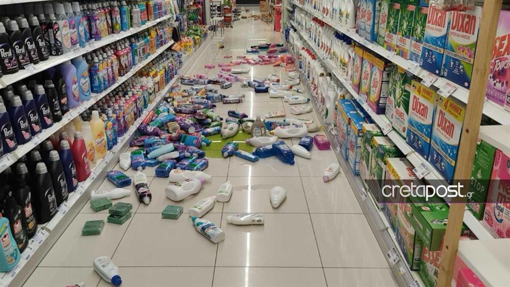 Κρήτη - σεισμός - σουπερ μάρκετ Κρήτη - σεισμός - σουπερ μάρκετ