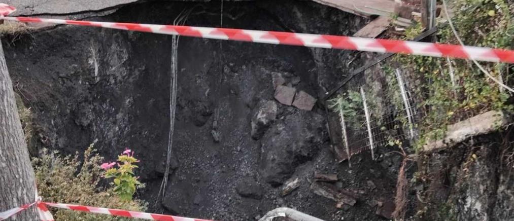 Αιτωλοακαρνανία: Άνοιξε η γη ανάμεσα σε σπίτια! (εικόνες)