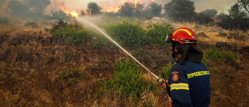 Βελτιωμένη η εικόνα της πυρκαγιάς στον Ορχομενό Βοιωτίας
