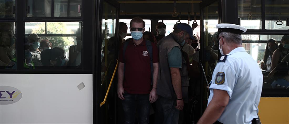 Κορονοϊός: εκατοντάδες πρόστιμα για τη μη χρήση προστατευτικής μάσκας την Τρίτη