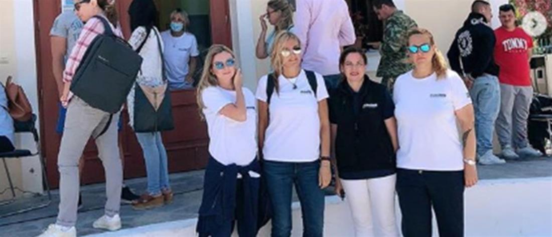 H Μαρέβα Μητσοτάκη στο Καστελόριζο μαζί με εθελοντές γιατρούς για τον κορονοϊό (εικόνες)