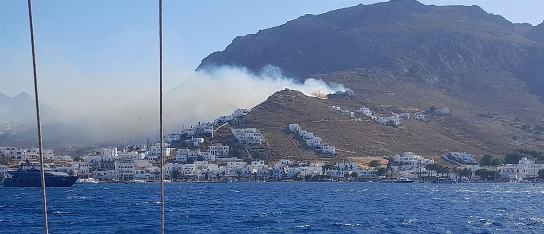 Φωτιά στη Σέριφο - Νέο Μήνυμα του 112 
