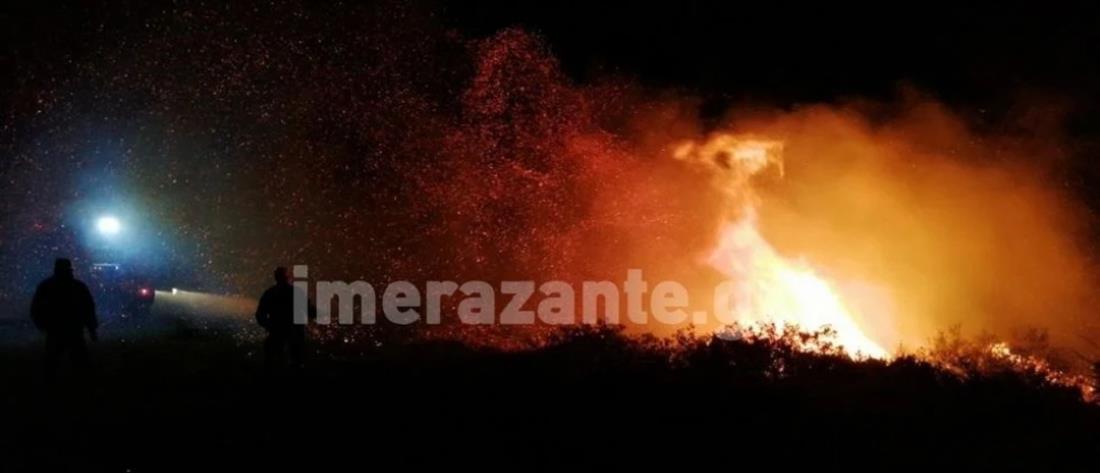 Ζάκυνθος: δύο φωτιές στο νησί (εικόνες)
