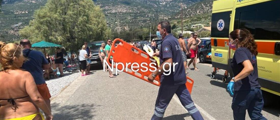 Φωκίδα: Παιδί τραυματίστηκε στο κεφάλι από σανίδα SUP (εικόνες)