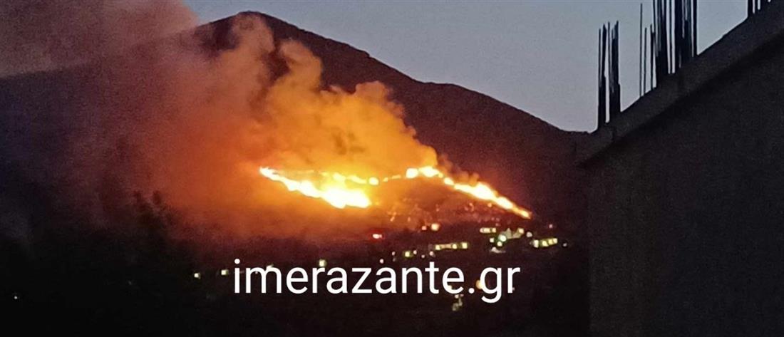 Ζάκυνθος: Φωτιά στην Αγία Μαρίνα (εικόνες)