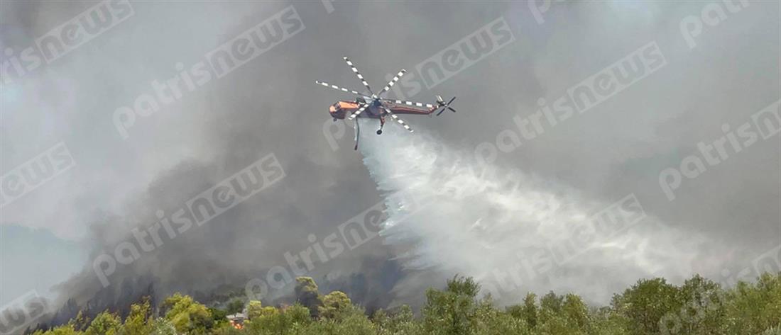 Φωτιά στην Ηλεία: Εκκενώνεται η Ηράκλεια (εικόνες)