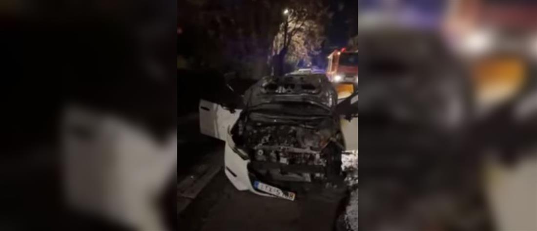 Φιλοθέη: Φωτιά σε εν κινήσει όχημα εταιρείας σεκιούριτι