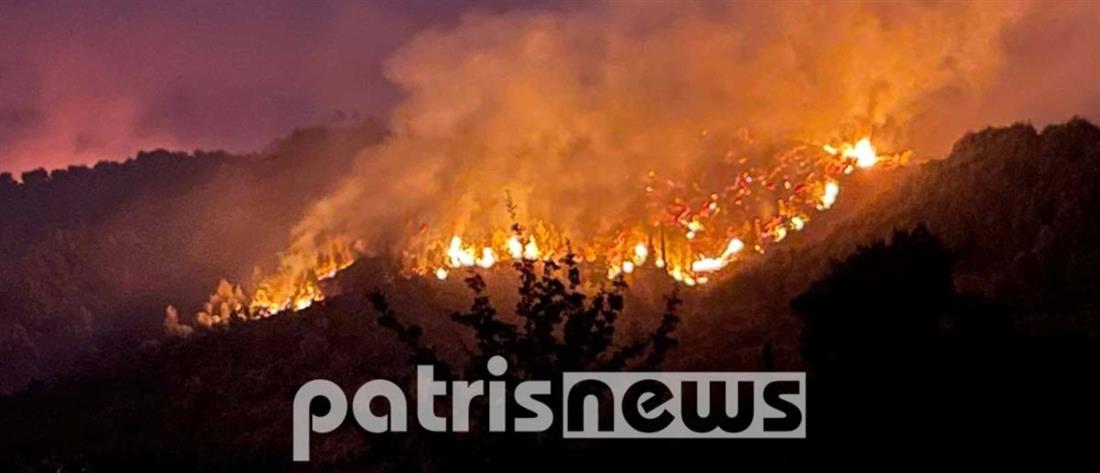 Φωτιά στην Ηλεία: σε πλήρη εξέλιξη τα πύρινα μέτωπα (εικόνες)