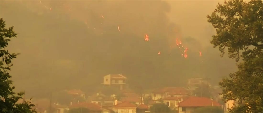 Φωτιά στην Εύβοια: εικόνες βιβλικής καταστροφής και ώρες αγωνίας