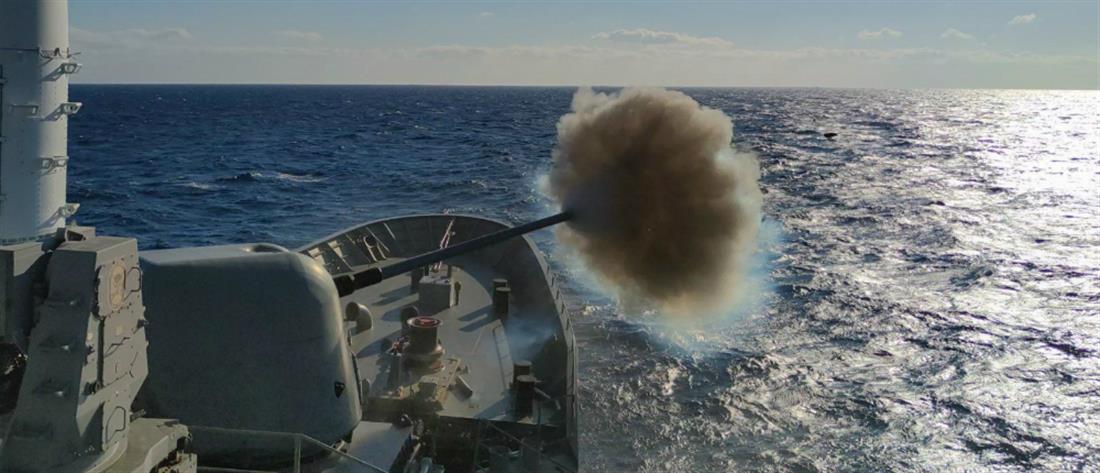 Πολεμικό Ναυτικό: Καταιγισμός πυρών σε Μυρτώο και Κρητικό πέλαγος (βίντεο)
