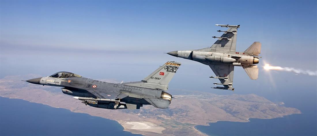 Ελληνοτουρκικά: 102 τουρκικές παραβιάσεις από οπλισμένα F-16 στο Αιγαίο