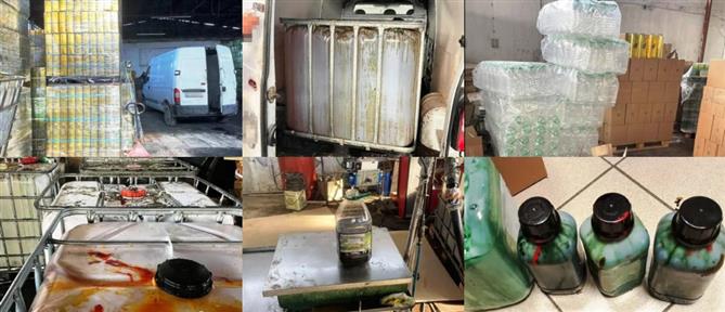 Ελαιόλαδο: Πατέρας και γιός πιάστηκαν σε "εργαστήριο" με δεκάδες τόνους νοθευμένου λαδιού (εικόνες)