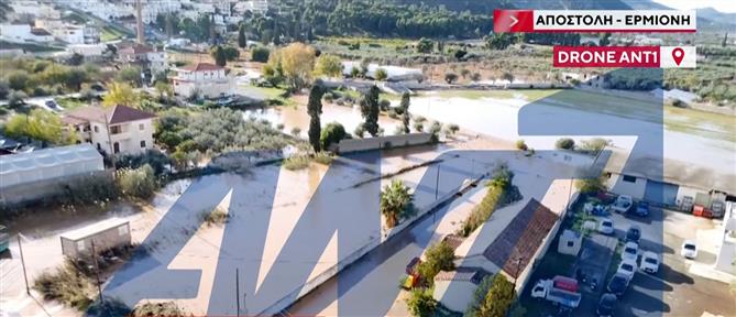 Αργολίδα - Κακοκαιρία Adel: "Βούλιαξε" στις λάσπες η Ερμιόνη (βίντεο)