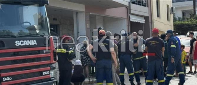 Φωτιά σε διαμέρισμα στο Ηράκλειο – Κινδύνεψε μητέρα με τα δύο της παιδιά