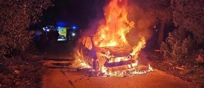 Πήλιο: Απανθρακωμένη σορός από φωτιά σε αυτοκίνητο