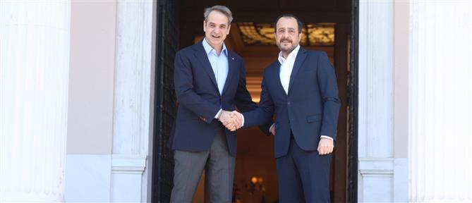 Συνάντηση Μητσοτάκη - Χριστοδουλίδη και συνεδρίαση της 3ης Διακυβερνητικής Συνόδου Κύπρου-Ελλάδας