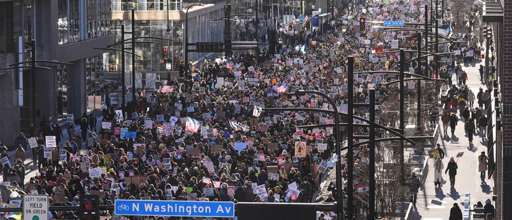 Μινεάπολη:  Χιλιάδες διαδηλωτές βγήκαν στους δρόμους ζητώντας την απόσυρση της ICE