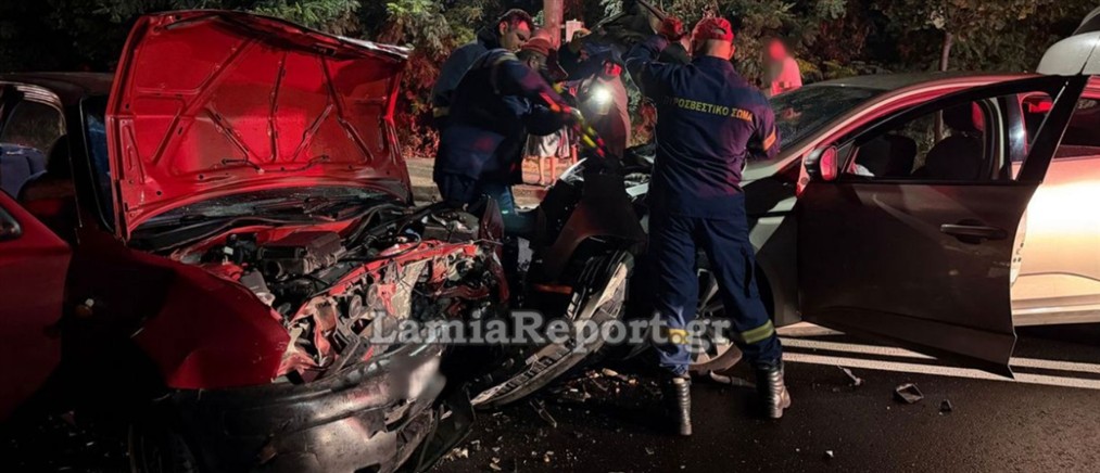 Τροχαίο στη Λαμία: Δύο τραυματίες έπειτα από μετωπική σύγκρουση αυτοκινήτων