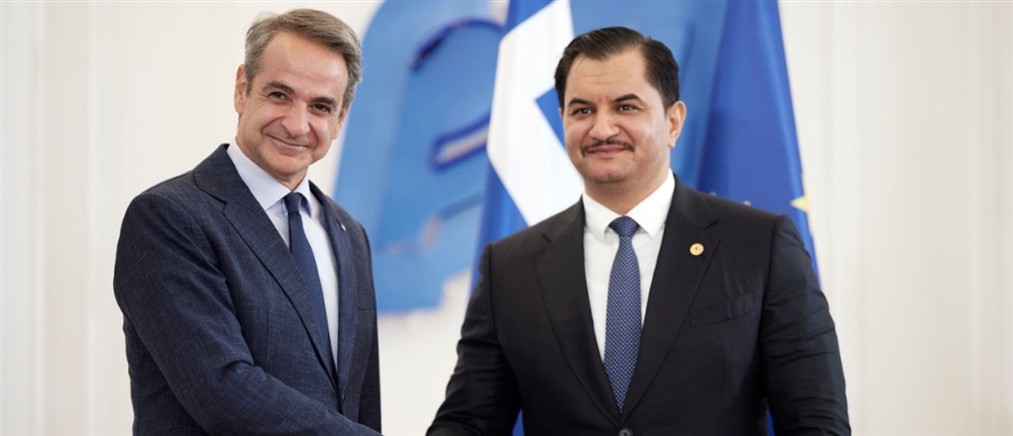 Ο Κυριάκος Μητσοτάκης υποδέχθηκε στο Μέγαρο Μαξίμου τον Υπαρχηγό της Γενικής Διοίκησης του Εθνικού Λιβυκού Στρατού