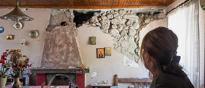 Σεισμός στην Εύβοια: Ζημιές σε σπίτια, μαγαζιά και σε μία εκκλησία (βίντεο)