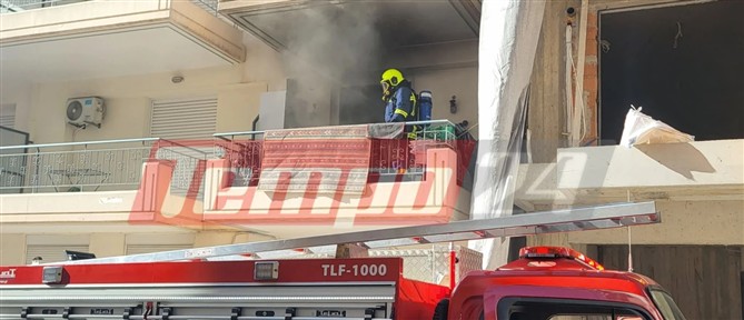 Πάτρα: Μεγάλη επιχείρηση της Πυροσβεστικής για φωτιά σε διαμέρισμα (βίντεο)