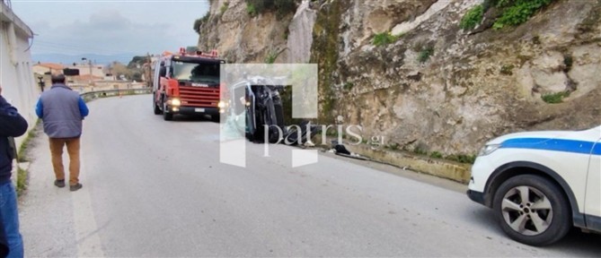 Τροχαίο στο Ηράκλειο: Αυτοκίνητο αναποδογύρισε εγκλωβίζοντας τον οδηγό (εικόνες)