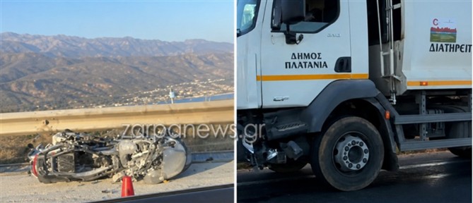Xανιά: Νεκρός 33χρονος αξιωματικός της Πολεμικής Αεροπορίας μετά από σύγκρουση της μηχανής του με απορριμματοφόρο