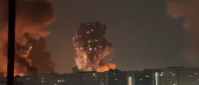 Φωτιά στο αεροδρόμιο Μεχραμπάντ της Τεχεράνης - Νέο κύμα ιρανικών επιθέσεων κατά του Ισραήλ (βίντεο)