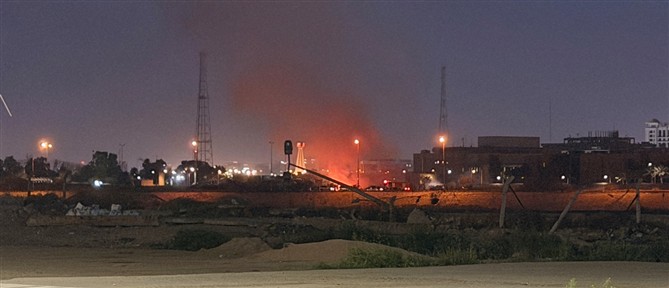 Ιράκ: Εκρήξεις στη Βαγδάτη, στόχος επίθεσης έγινε ξανά η πρεσβεία των ΗΠΑ (βίντεο)