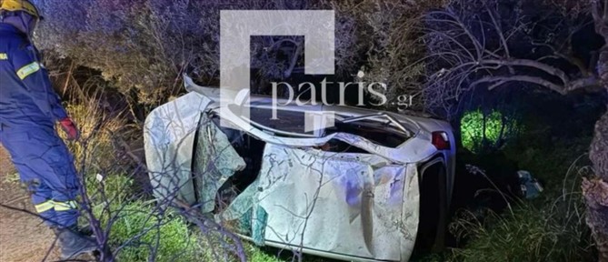 Σοβαρό τροχαίο στο Ηράκλειο: Αυτοκίνητο εξετράπη της πορείας του και κατέληξε σε χαντάκι (βίντεο)