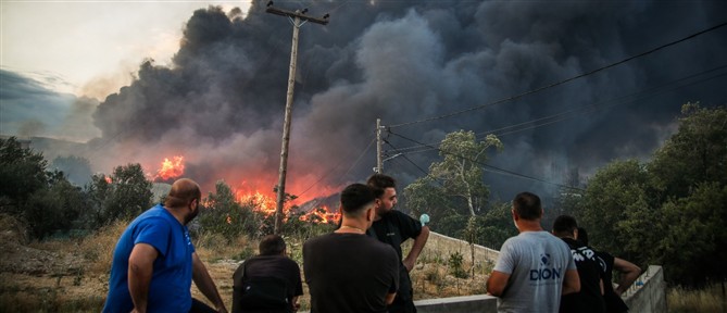 Ωραιόκαστρο: Με αμείωτη ένταση συνεχίζεται η προσπάθεια κατάσβεσης της πυρκαγιάς