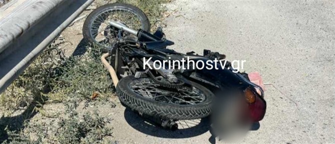 Κόρινθος: Σοβαρό τροχαίο στη Λεωφόρο Αθηνών – Σύγκρουση Ι.Χ με μηχανάκι (εικόνες)