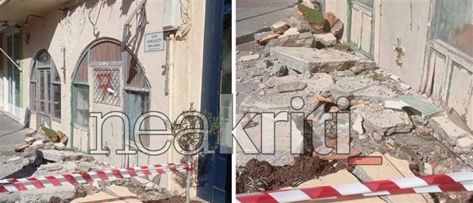 Ρέθυμνο: Κατέρρευσε τμήμα παλαιού κτιρίου - Από τύχη δεν υπήρξαν τραυματισμοί